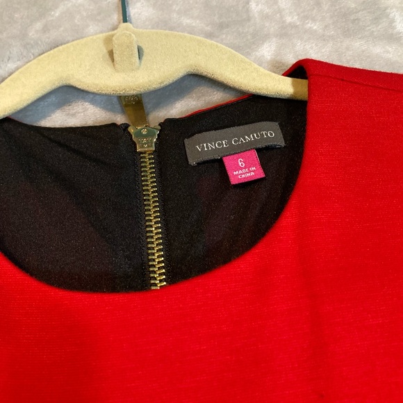Vince Camuto Red Peplum Dress NWT S6 - Picture 3 of 12